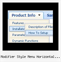 Modifier Style Menu Horizontal Joomla Javascript Createpopup