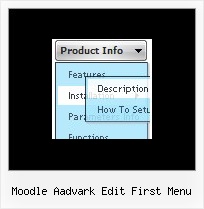 Moodle Aadvark Edit First Menu Cascading Drop Down Menus