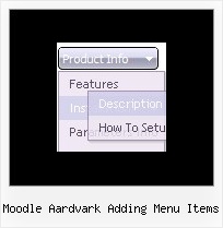Moodle Aardvark Adding Menu Items Rollover Menu Code