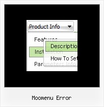 Moomenu Error Drop Down Menu Buttons