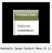 Mootools Ipone Context Menu Ul Li Tutorial Javascript Menu Bar