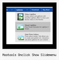Mootools Onclick Show Slidemenu Website Navigation Examples