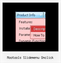 Mootools Slidemenu Onclick Javascript Sliding Menu