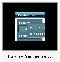 Mouseover Dropdown Menu Horizontal Mit Html Navigation Bar Website Script