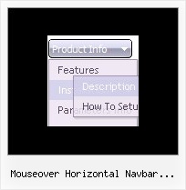 Mouseover Horizontal Navbar Example Dropdown State Menu