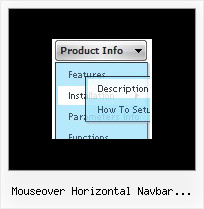 Mouseover Horizontal Navbar Example Shell Javascript