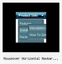 Mouseover Horizontal Navbar Example Javascript Menus Download
