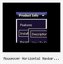 Mouseover Horizontal Navbar Example Pull Down Menus And Html