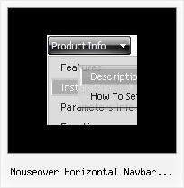Mouseover Horizontal Navbar Example Drop Down Menu Javascript States