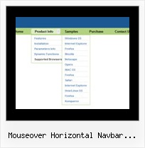 Mouseover Horizontal Navbar Example Javascript Menus Download