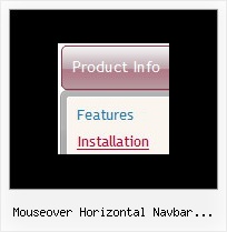 Mouseover Horizontal Navbar Example Site Navigation Menu Examples