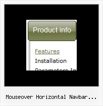 Mouseover Horizontal Navbar Example Cascading Menu Javascript