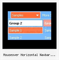 Mouseover Horizontal Navbar Example Moving Navbar Javascript