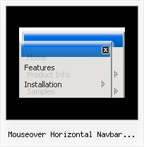 Mouseover Horizontal Navbar Example Ejemplos Menus Dhtml