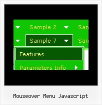 Mouseover Menu Javascript Dhtml Horizontal Menu Example