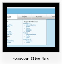 Mouseover Slide Menu Rollover With Dropdown