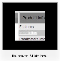 Mouseover Slide Menu Simple Menu Tree
