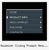 Mouseover Sliding Product Menu Demo Html Pull Down Menus