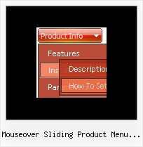 Mouseover Sliding Product Menu Demo Menu Navigation
