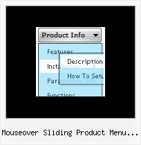 Mouseover Sliding Product Menu Demo Drop Down Menu Making
