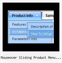 Mouseover Sliding Product Menu Demo Mouse Menu Javascript