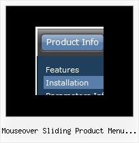 Mouseover Sliding Product Menu Demo Horizontal Drop Menu