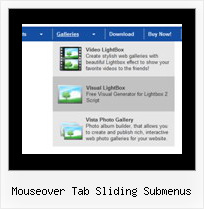 Mouseover Tab Sliding Submenus Javascript Pull Down Menu Navigation