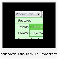 Mouseover Tabs Menu In Javascript Sample Codes Drop Down Menu Javascript