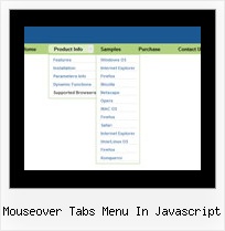 Mouseover Tabs Menu In Javascript Javascript Pulldownmenue
