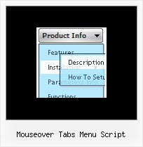Mouseover Tabs Menu Script Create Tab Menu