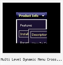 Multi Level Dynamic Menu Cross Frame Build Drop Down Menu