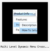 Multi Level Dynamic Menu Cross Frame Menu W Html