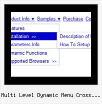 Multi Level Dynamic Menu Cross Frame Dhtml Menus Javascript