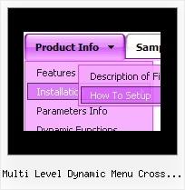 Multi Level Dynamic Menu Cross Frame Javascript Hover Expand