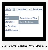 Multi Level Dynamic Menu Cross Frame Dhtml Rollover Dropdown Menu In Frames