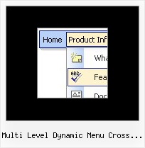 Multi Level Dynamic Menu Cross Frame Javascript On Mouse Over Drop Down Menu