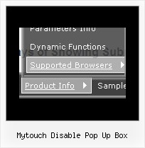 Mytouch Disable Pop Up Box Sample Cascade Menu