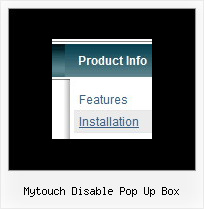 Mytouch Disable Pop Up Box Javascript Menu Cascade