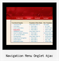 Navigation Menu Onglet Ajax Html Forms Drop Down