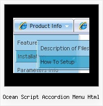 Ocean Script Accordion Menu Html Rollover Drop Down Javascript