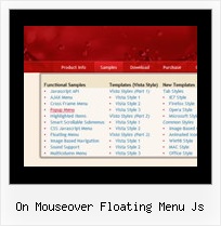 On Mouseover Floating Menu Js Java Script Crossframe Menu