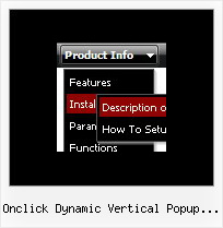 Onclick Dynamic Vertical Popup Menu Javascript Disable Menu