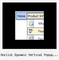Onclick Dynamic Vertical Popup Menu Javascript Horizontal Scroll