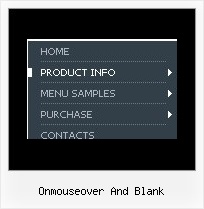 Onmouseover And Blank Menu Em Fireworks