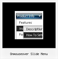 Onmouseover Slide Menu Simple Mouse Over