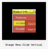 Orange Menu Slide Vertical Drag N Drop Buttons