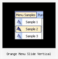 Orange Menu Slide Vertical Rollover Menu