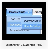 Oscommerce Javascript Menu Mouse Over Drop Menu