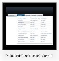 P Is Undefined Ariel Scroll Menu In Java
