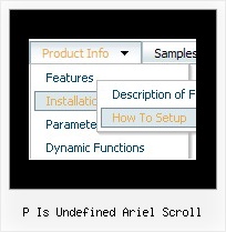 P Is Undefined Ariel Scroll Menu Dhtml Example